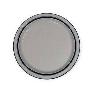 Dansk Bistro White & Blue Ceramic Serving Platter 13" Round Elegant Design